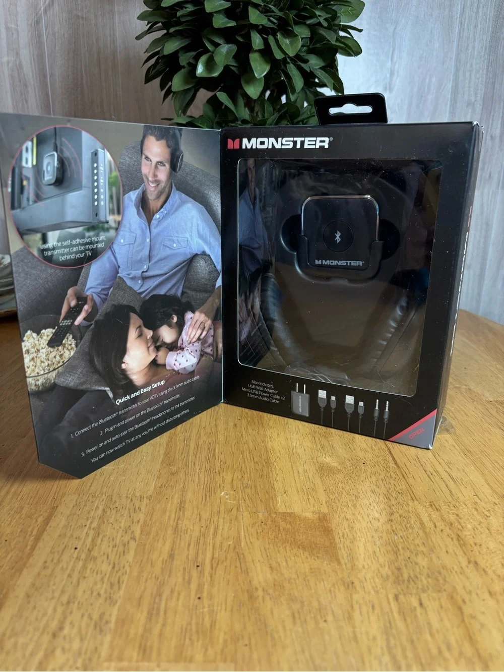 Monster HDTV Wireless Headphones Kit MTH9-1001-BLK Excellent Condition
